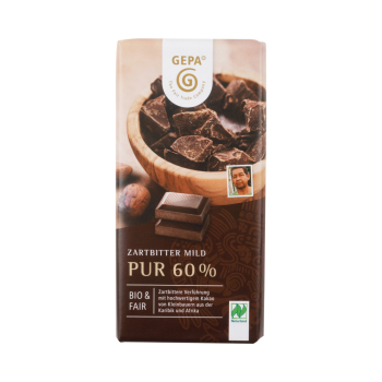 Zartbitter mild Pur 60% NL 100g BIO Schokolade 60% Cacao