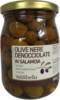 Olive nere denocciolate in salamoia