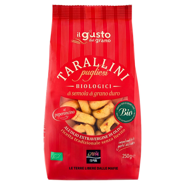 Bio-Tarallini aus Apulien mit Chili (250 g)